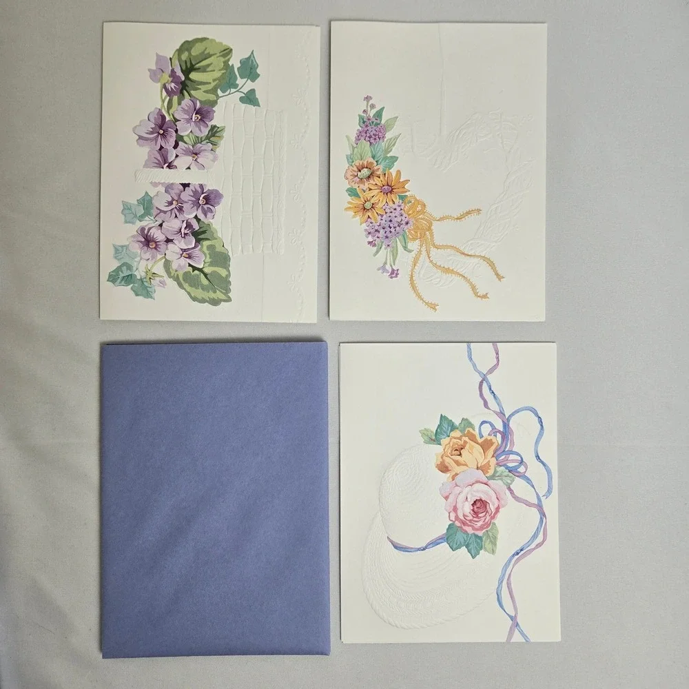 Current Inc Lace Bookmark & 6 Embossed‎ Note Cards & Envelopes, 3 Designs, 62248